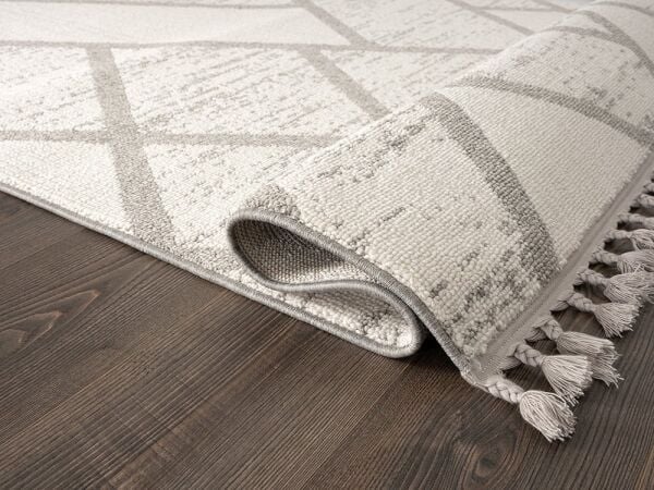 Amore Serisi Krem Gri Bukle Dokuma Halı EF009A
