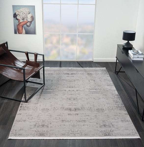 Quatro Serisi Gri Renk Antialerjik İnce Makine Halısı QU011A