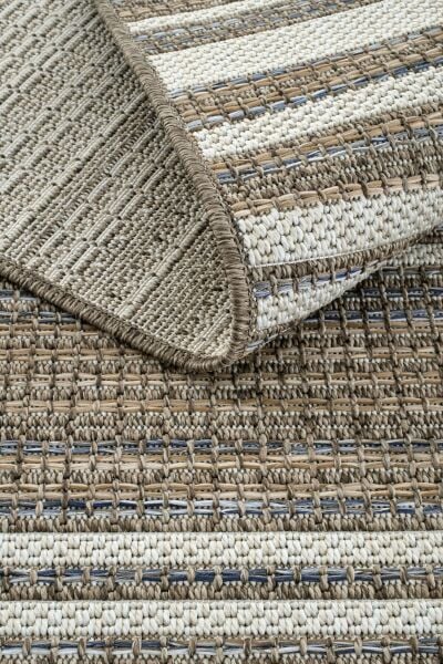 Craft Serisi Multi Etnik Desen Hasır Dokulu Halı S-0460