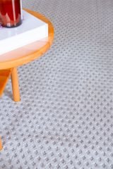 Lafel Serisi Gri Renk Yumuşak Dokulu Makine Halısı C-2111