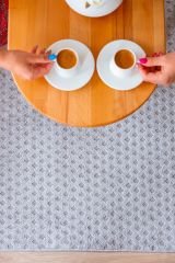 Lafel Serisi Gri Renk Yumuşak Dokulu Makine Halısı C-2111