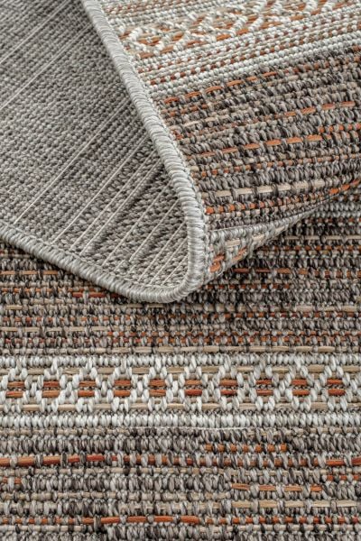 Craft Serisi Terra Etnik Desen Hasır Dokulu Halı S-0461