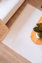 Lafel Serisi Krem Renk Yumuşak Dokulu Makine Halısı C-2110