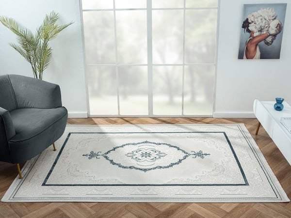 Nexus Serisi Mavi Akrilik Dokuma Makine Halısı NX002A