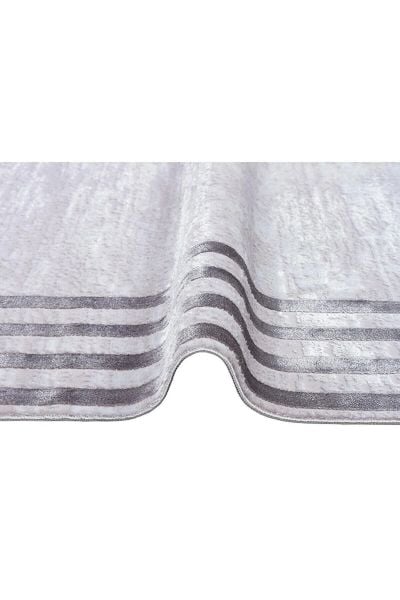 Moon Serisi Gri Renk Modern Yıkanabilir Dokuma Halı 120x180