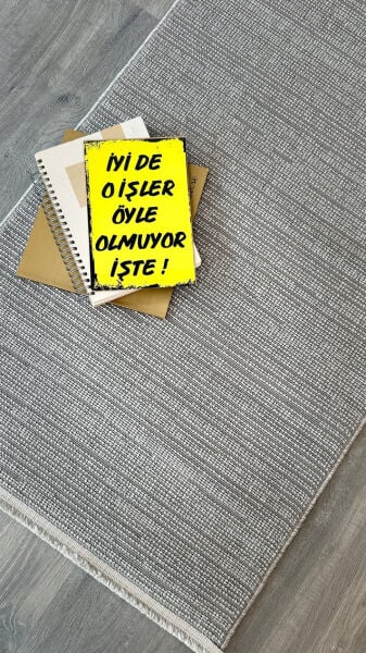 Craft Serisi Gri Renk Sisal Dokuma Makine Halısı RH-803