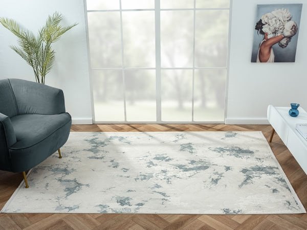 Nexus Serisi Mavi Akrilik Dokuma Makine Halısı NX009A