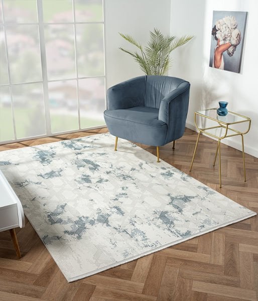 Nexus Serisi Mavi Akrilik Dokuma Makine Halısı NX009A