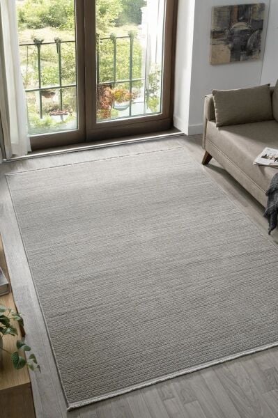 Craft Serisi Gri Renk Sisal Dokuma Makine Halısı RH-803