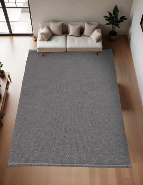 Plain Serisi Sisal Gri Düz Dokuma Kolay Temizlenebilir Halı L-7656