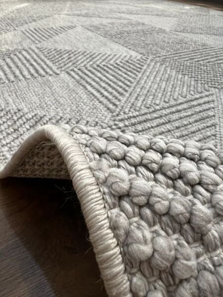 Amore Serisi Gri Renk Yumuşak Dokuma Makine Halısı GA-3007G