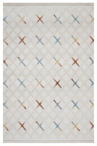 Mabel Serisi Renkli Kaymaz Tabanlı Antibakteriyel Makine Halısı L-5457