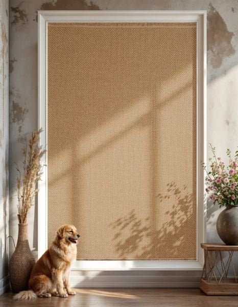 Plain Serisi Sisal Bej Düz Dokuma Kolay Temizlenebilir Halı L-7657