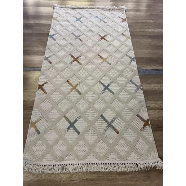 Mabel Serisi Renkli Kaymaz Tabanlı Antibakteriyel Makine Halısı L-5457