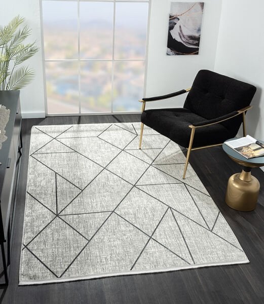 Nexus Serisi Gri Akrilik Dokuma Makine Halısı NX011A