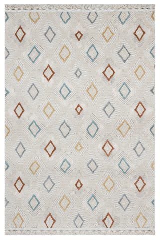 Mabel Serisi Renkli Kaymaz Tabanlı Antibakteriyel Makine Halısı L-5458