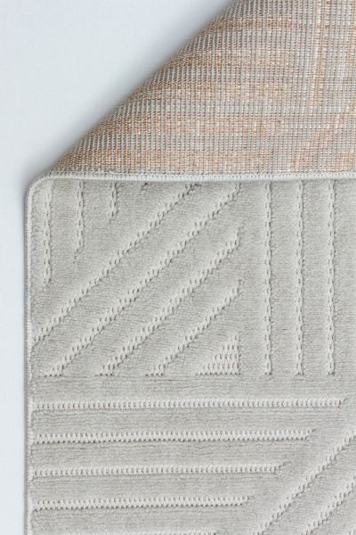 Mabel Serisi Gri Kaymaz Tabanlı Antibakteriyel Makine Halısı TU-5459