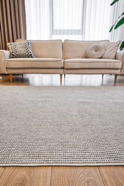 Amore Serisi Gri Yumuşak Makine Halısı AP-8596