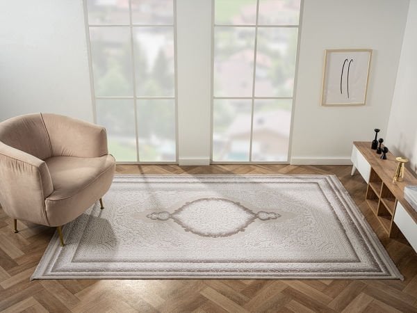 Feel Serisi Akrilik Yüksek Kalite Vizon Renk Makine Halısı FL001A