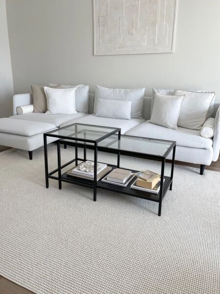 Amore Serisi Ekru Yumuşak Makine Halısı AP-8595