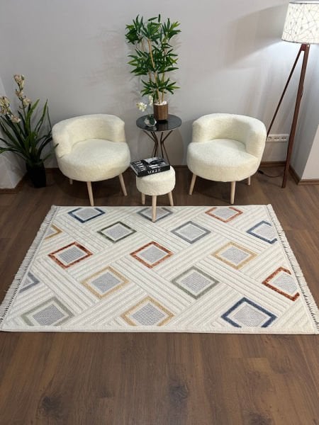 Renk Serisi Multi Renk Yumuşak Modern Makine Halısı GA-3016