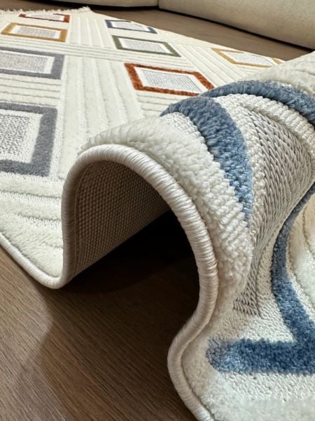 Renk Serisi Multi Renk Yumuşak Modern Makine Halısı GA-3016