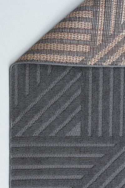 Mabel Serisi Antrasit Kaymaz Tabanlı Antibakteriyel Makine Halısı TU-5461