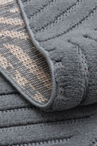 Mabel Serisi Antrasit Kaymaz Tabanlı Antibakteriyel Makine Halısı TU-5461