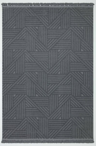 Mabel Serisi Antrasit Kaymaz Tabanlı Antibakteriyel Makine Halısı TU-5461