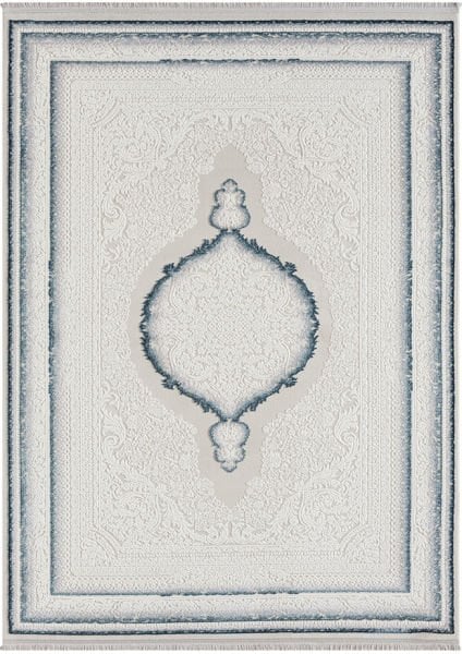 Feel Serisi Akrilik Yüksek Kalite Mavi Renk Makine Halısı FL001M