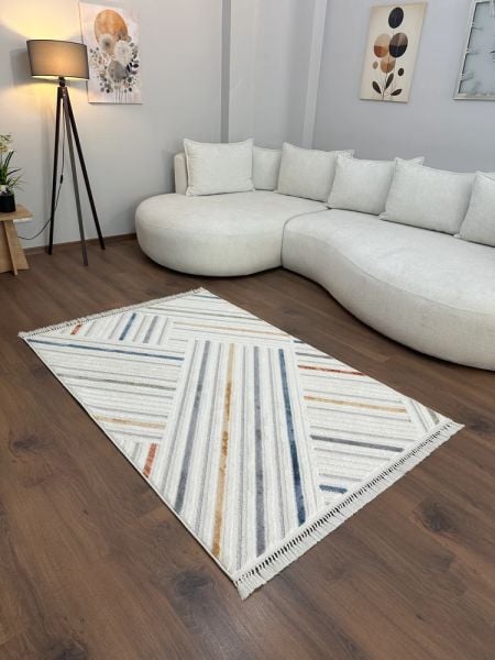 Renk Serisi Multi Renk Yumuşak Modern Makine Halısı GA-3017