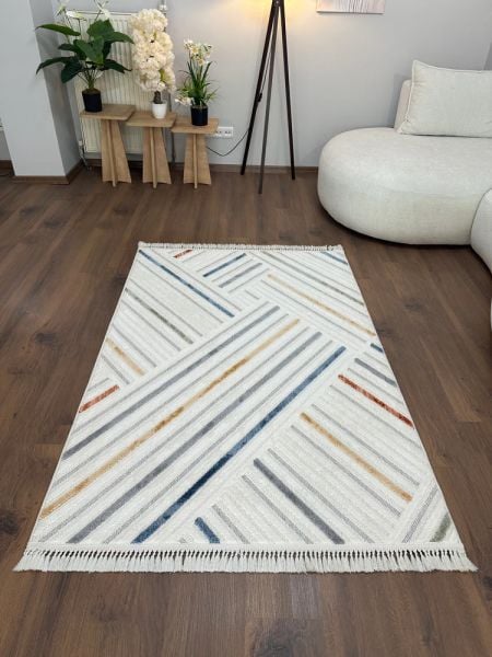 Renk Serisi Multi Renk Yumuşak Modern Makine Halısı GA-3017