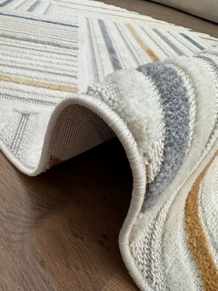 Renk Serisi Multi Renk Yumuşak Modern Makine Halısı GA-3017