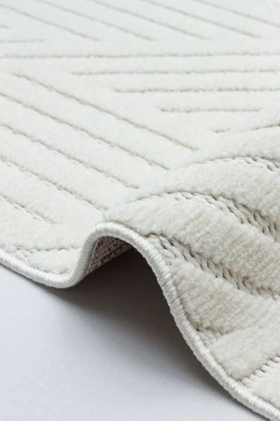 Mabel Serisi Krem Kaymaz Tabanlı Antibakteriyel Makine Halısı TU-5462