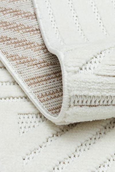 Mabel Serisi Krem Kaymaz Tabanlı Antibakteriyel Makine Halısı TU-5462