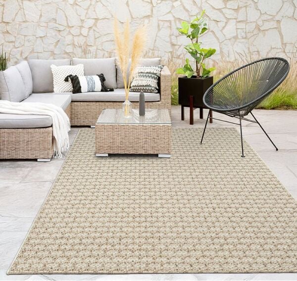 Craft Serisi Bej Krem Kolay Temizlenen Dokuma Halı ST-TI006A