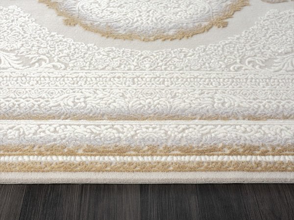 Feel Serisi Akrilik Yüksek Kalite Gold Renk Makine Halısı FL001S