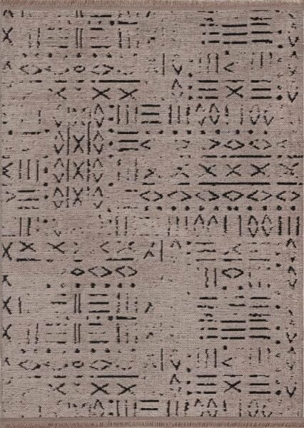 Pena Serisi Vizon Renk Yıkanabilir Desenli Şönil Dokuma Halı GA-0309