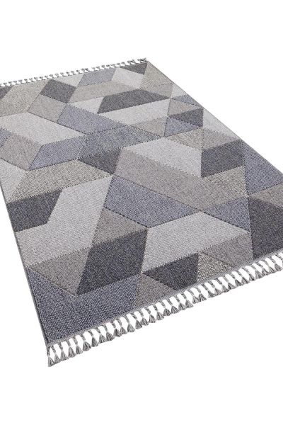 Pavia Serisi Gri Renk Kolay Temizlenen Hav Toz Vermez Halı T-19477