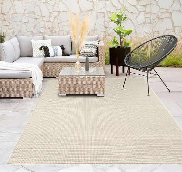 Craft Serisi Krem Renk Kolay Temizlenen Dokuma Halı ST-TI002A