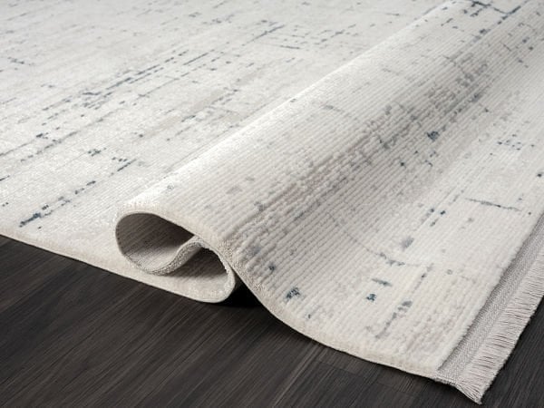 Feel Serisi Akrilik Yüksek Kalite Mavi Renk Makine Halısı FL004M