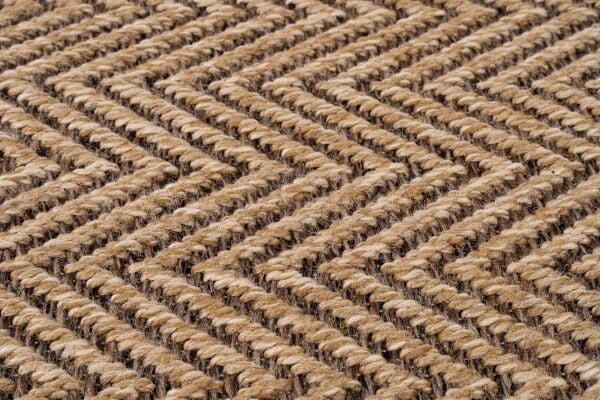 Craft Serisi Kahve Jüt Hasır Dokuma Halı S-5008