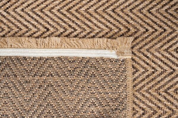 Craft Serisi Kahve Jüt Hasır Dokuma Halı S-5008