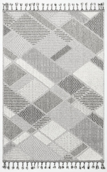 Pavia Serisi Gri Renk Kolay Temizlenen Hav Toz Vermez Halı T-19482