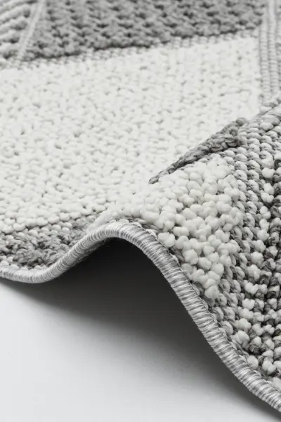 Pavia Serisi Gri Renk Kolay Temizlenen Hav Toz Vermez Halı T-19482