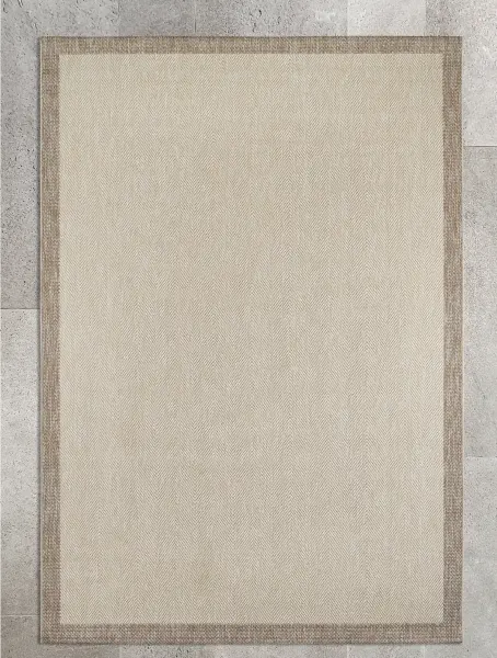 Sisal Serisi Vizon Renk Kaymaz Tabanlı Yıkanabilir Dokuma Halı T-Ar02