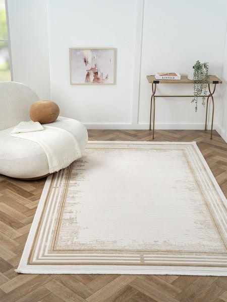 Ottowa Serisi Bej Renk Tozumaz Antialerjik Makine Halısı OT001B