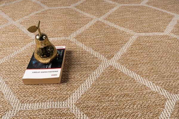 Craft Serisi Beyaz İskandinav Jüt Hasır Dokuma Halı S-5005