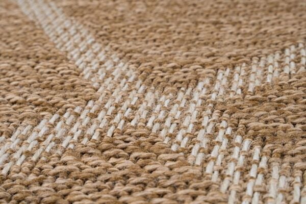 Craft Serisi Beyaz İskandinav Jüt Hasır Dokuma Halı S-5005