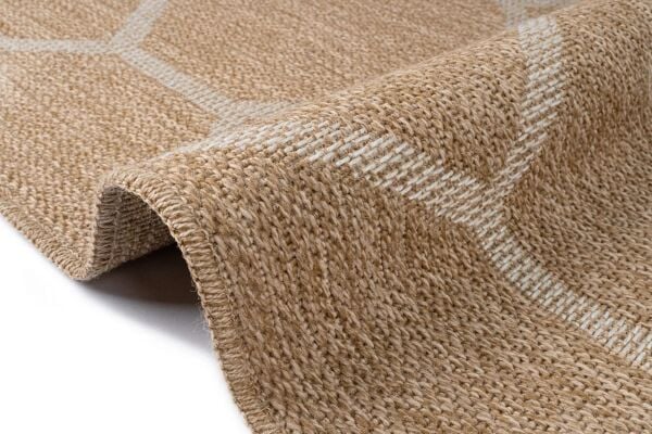 Craft Serisi Beyaz İskandinav Jüt Hasır Dokuma Halı S-5005